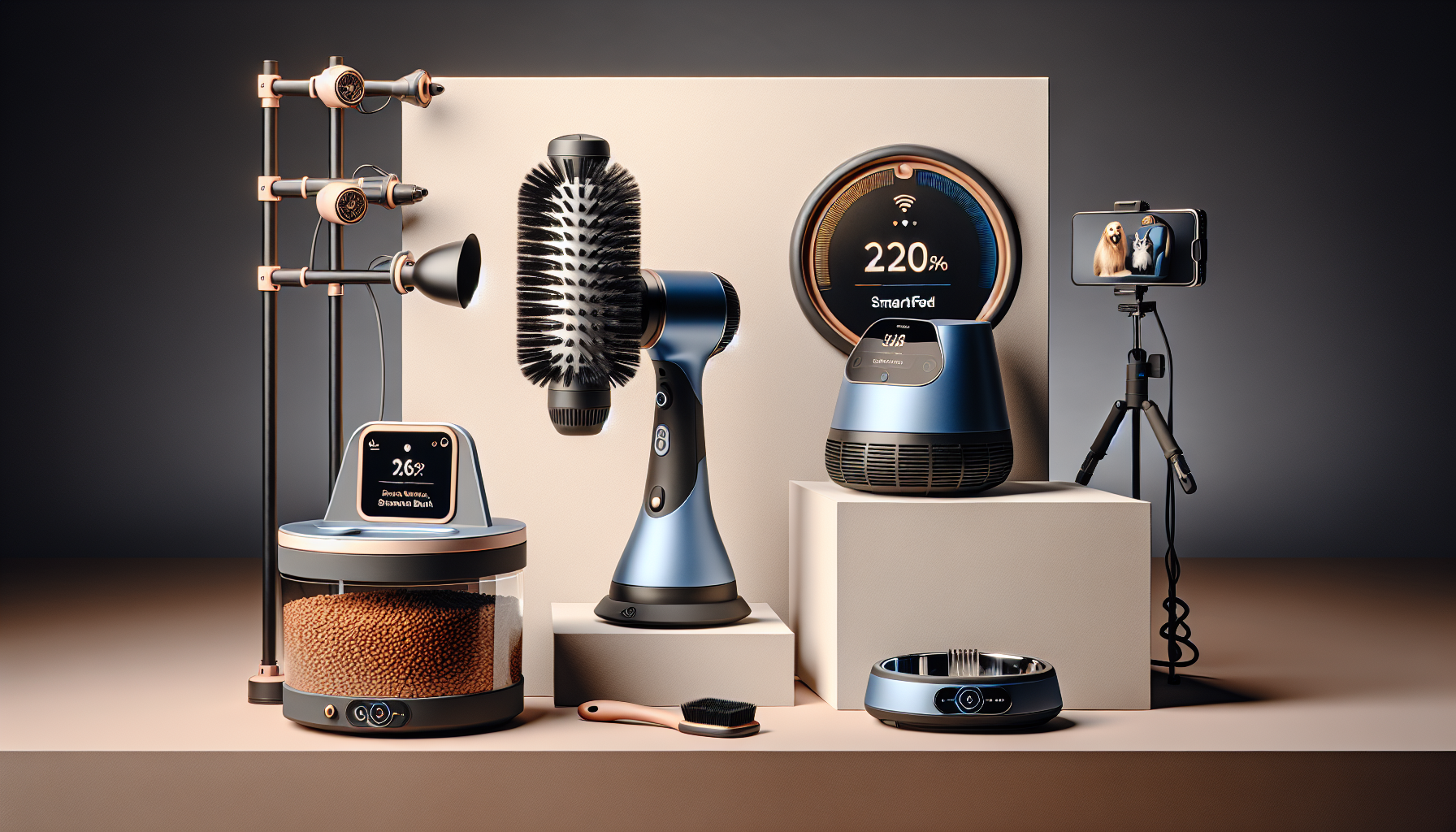2025's Top-Rated Pet Gadgets: 3-in-1 Electric Steam Brush, Rotating Grain Master Box, SmartFeed Pet Feeder!