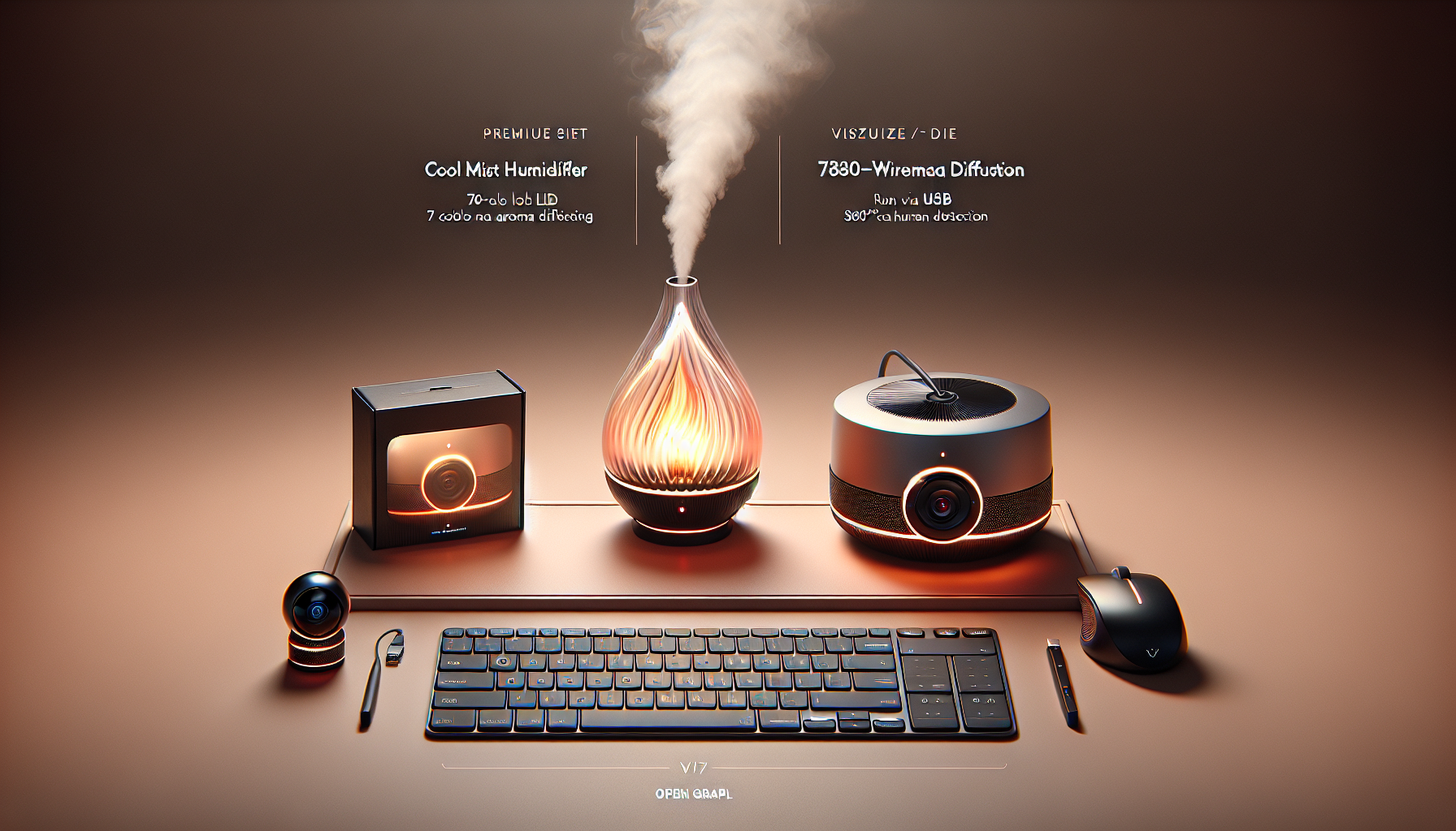 Top 2025 Gift Ideas: Stylish Humidifier, Wireless Keyboard, and Smart Camera