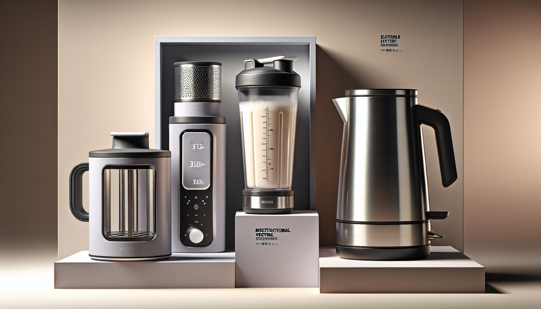 Top 3 Smart Kitchen Essentials for 2025: Self-Stirring Protein Shaker, Portable Electric Kettle, Multi-Functional Vegetable Cutter - MSL