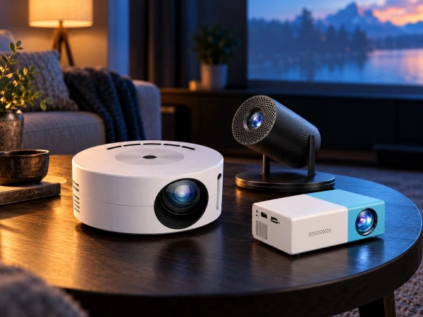 Compact projectors in a comfortable home cinema setting