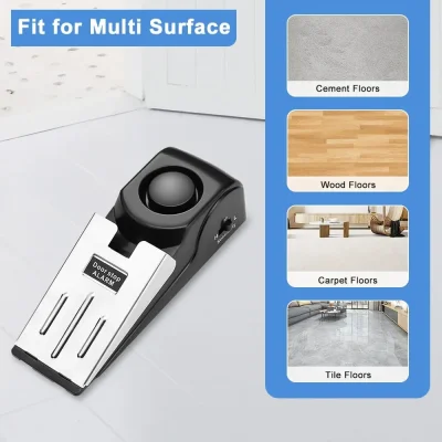 120dB Portable Door Stop Alarm – Travel & Home Security