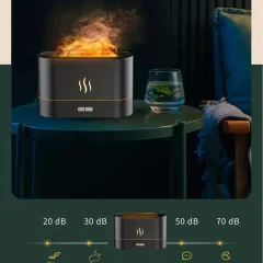 3-in-1 Flame Humidifier – Ultrasonic Aroma Diffuser & LED Night Light Thumbnail 3