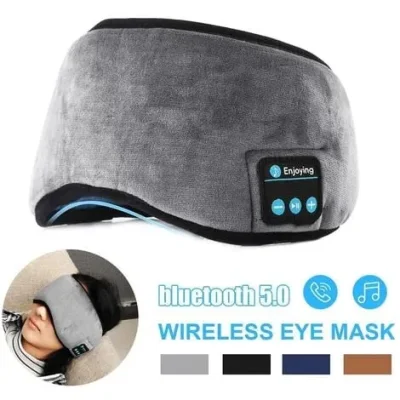Bluetooth Sleep Mask Headphones – Built-In Speakers & Microphone