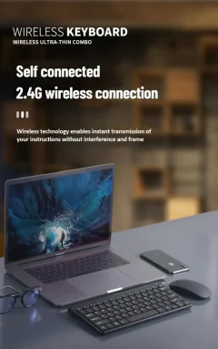 78-Key Wireless Keyboard & Mouse Combo – Compact Desktop Set Thumbnail 16