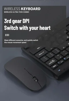 78-Key Wireless Keyboard & Mouse Combo – Compact Desktop Set Thumbnail 10