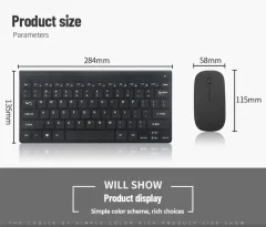 78-Key Wireless Keyboard & Mouse Combo – Compact Desktop Set Thumbnail 8