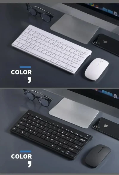 78-Key Wireless Keyboard & Mouse Combo – Compact Desktop Set