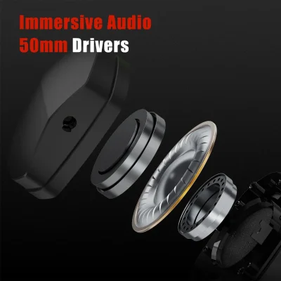 Dual-Mode Wireless Gaming Headset with Microphone