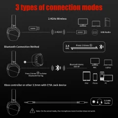 Dual-Mode Wireless Gaming Headset with Microphone Thumbnail 14