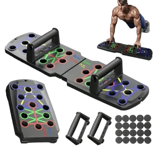 Foldable Push-Up Board – Multi-Position Home Workout System