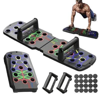 Foldable Push-Up Board – Multi-Position Home Workout System
