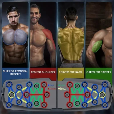 Foldable Push-Up Board – Multi-Position Home Workout System