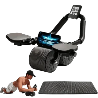 Automatic Rebound Ab Roller – Core Workout Wheel with Timer