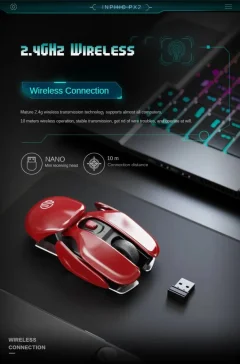 Wireless Rechargeable Mouse – 1600 DPI, 6 Buttons Thumbnail 8
