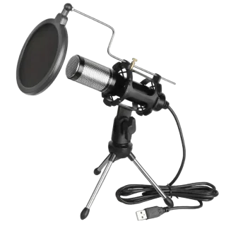 USB Condenser Microphone Kit – Boom Arm & Pop Filter