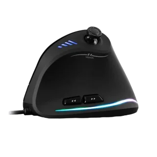 Wired Vertical Gaming Mouse – Macro Buttons & Lighting