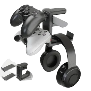 3-in-1 Gaming Headset Holder & Controller Stand