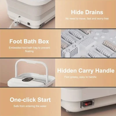 Collapsible Heated Foot Spa – Constant-Temperature Foot Bath