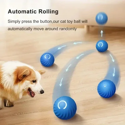 Smart Interactive Pet Toy – Automatic Rolling Ball for Cats and Dogs