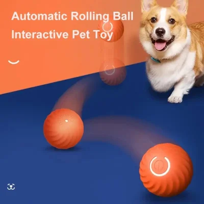 Smart Interactive Pet Toy – Automatic Rolling Ball for Cats and Dogs