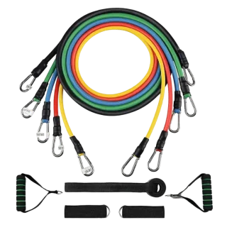 11-Piece Resistance Band Set – Yoga & Home Exercise