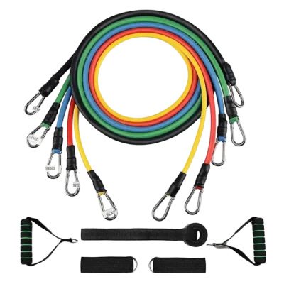 11-Piece Resistance Band Set – Yoga & Home Exercise