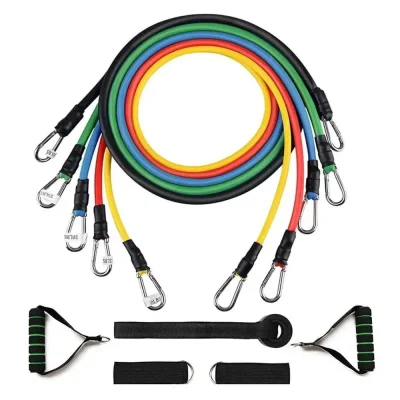 11-Piece Resistance Band Set – Yoga & Home Exercise