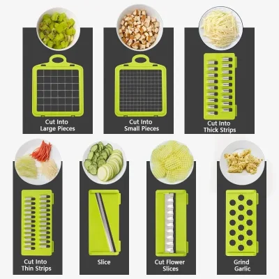 14-in-1 Vegetable Chopper – Slicer, Dicer, Grater & Onion Cutter