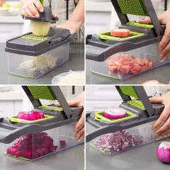 14-in-1 Vegetable Chopper – Slicer, Dicer, Grater & Onion Cutter Thumbnail 3