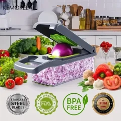 14-in-1 Vegetable Chopper – Slicer, Dicer, Grater & Onion Cutter Thumbnail 4