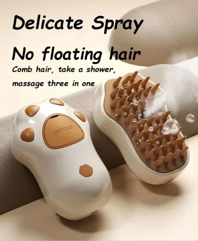 3-in-1 Electric Pet Brush – Spray & Grooming