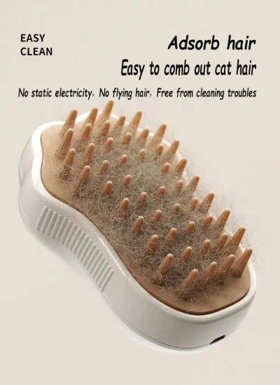 3-in-1 Electric Pet Brush – Spray & Grooming