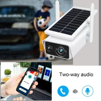 3MP Solar WiFi Security Camera – 2-Way Audio & TF Storage