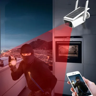 3MP Solar WiFi Security Camera – 2-Way Audio & TF Storage