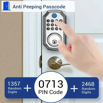 Smart Fingerprint Deadbolt Lock – Keypad, Auto-Lock & Keyless Entry
