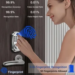 Smart Fingerprint Deadbolt Lock – Keypad, Auto-Lock & Keyless Entry Thumbnail 3