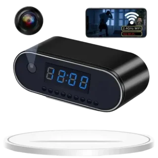 1080p WiFi Clock Camera – Motion Detection & Night Vision