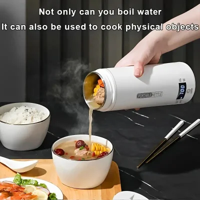 Portable Electric Travel Kettle – Stainless Steel, 500ml, Auto Shut-Off