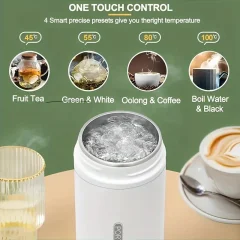 Portable Electric Travel Kettle – Stainless Steel, 500ml, Auto Shut-Off Thumbnail 3