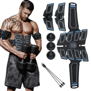 EMS Muscle Stimulator – Abdominal Trainer with USB Rechargeable Design