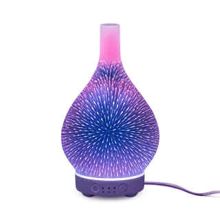 3D Fireworks Glass Aroma Diffuser – Timer Settings