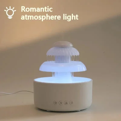 3-in-1 Flowing-Water Humidifier – 600ml & Night Light
