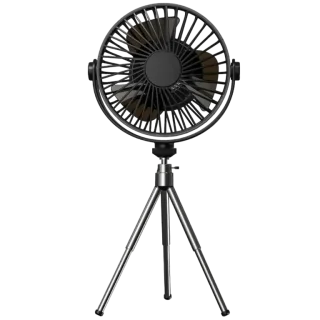 Portable Electric Camping Fan with Remote Control and LED Light