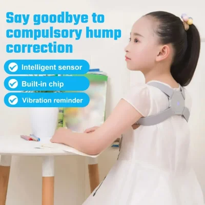 Electric Posture Trainer Back Brace – Lumbar Vibration Reminder & Support