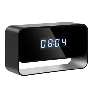 1080p WiFi Alarm Clock Camera – IR Night Vision & Motion Detection