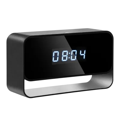 1080p WiFi Alarm Clock Camera – IR Night Vision & Motion Detection
