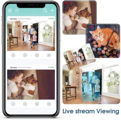1080p WiFi Alarm Clock Camera – Temperature & Humidity Display Thumbnail 15