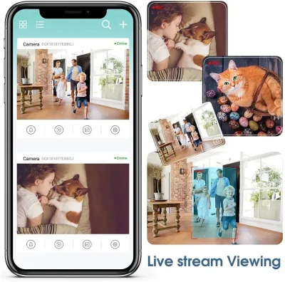 1080p WiFi Alarm Clock Camera – Temperature & Humidity Display