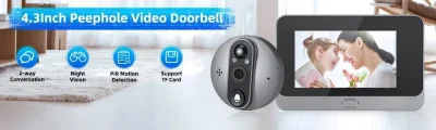 2.8-Inch Door Viewer Camera – 90° Lens & Night Vision