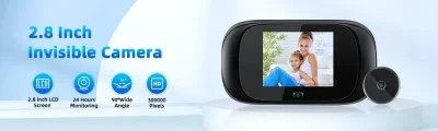 2.8-Inch Door Viewer Camera – 90° Lens & Night Vision